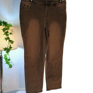 EUC: Gloria Vanderbilt Amanda Sze 14W Gray Straight Leg Jeans